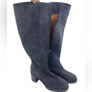 Roberto Festo Blue/ grey suede Heeled Boots made in Italy size 36